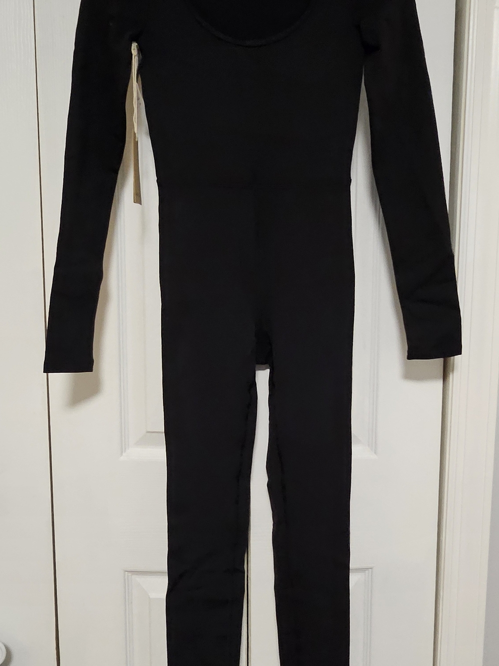 Black Long-Sleeve Full Bodysuit